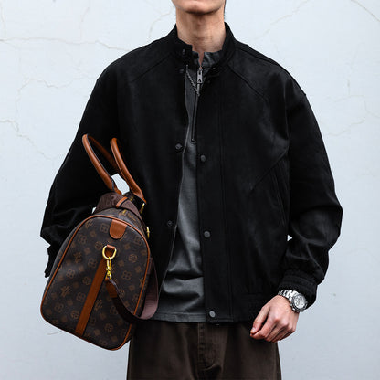 Suede Harrington Jacket – American Vintage Oversized Unisex – Japanese vintage | fall outfits 2026 | fall winter outfits | classy winter outfits | lazy comfy outfits | japanese streetwear | vintage workwear | yamalin clothes | Yamalinclothes