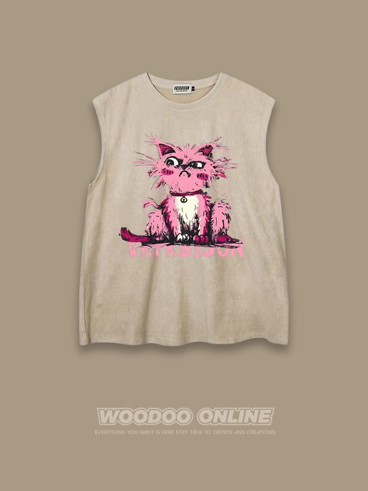 Retro simple personality design men's and women's vest