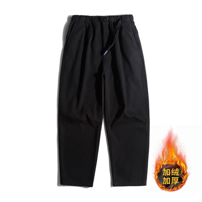 Paratrooper Cargo Pants – Loose Straight Drawstring Casual Trousers Men