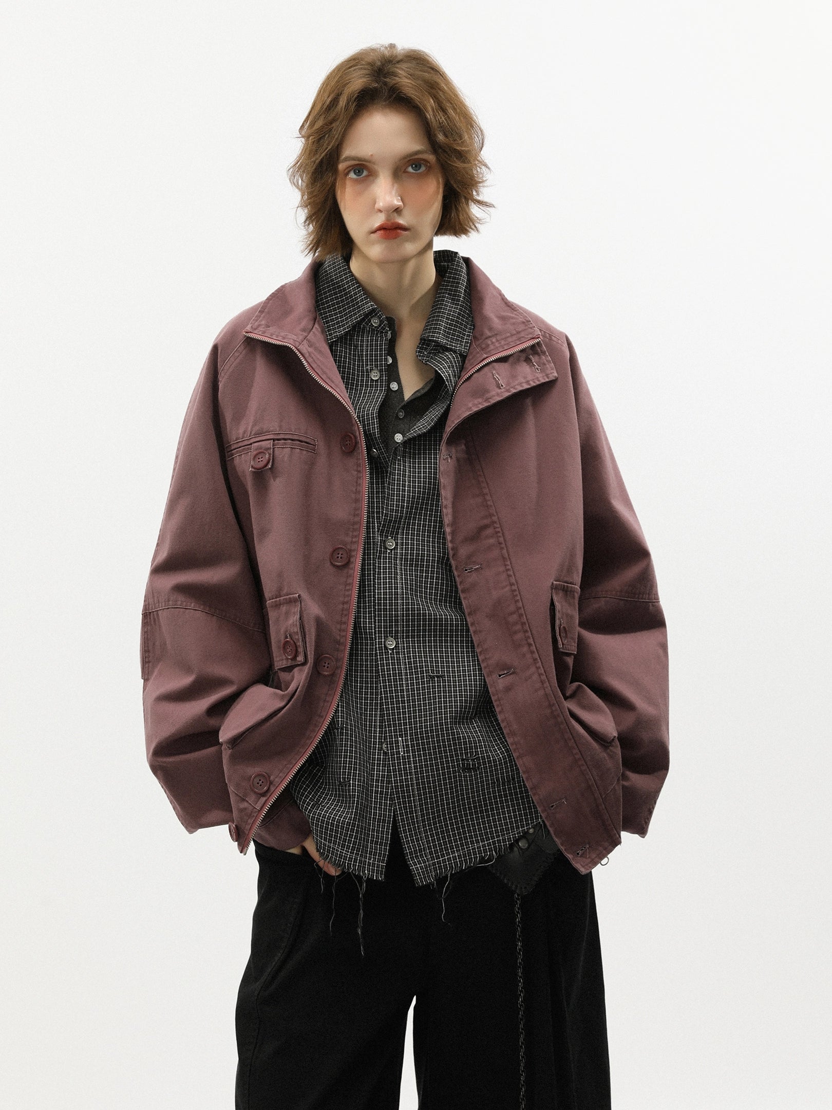 Vintage Bahn-Style Cargo Jacket – Worn Harrington Design (Unisex)