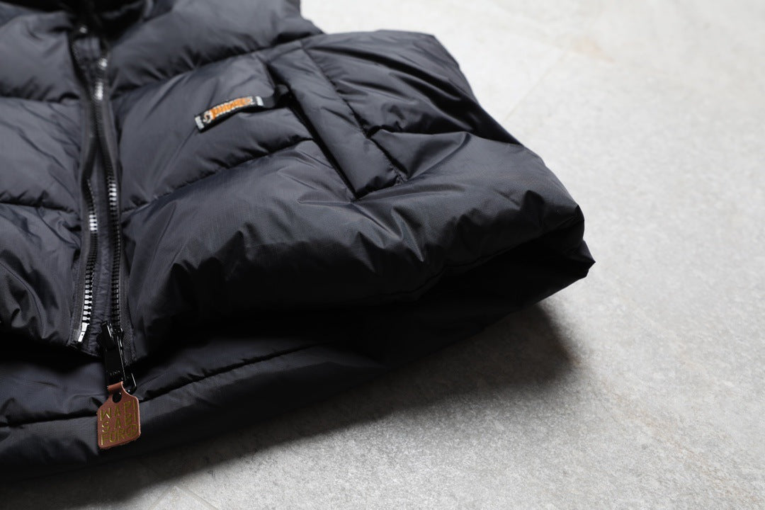 High quality Kpit Hirata Kazuhiro reversible down jacket vest male Yu Wenle Japanese stand up collar cargo vest