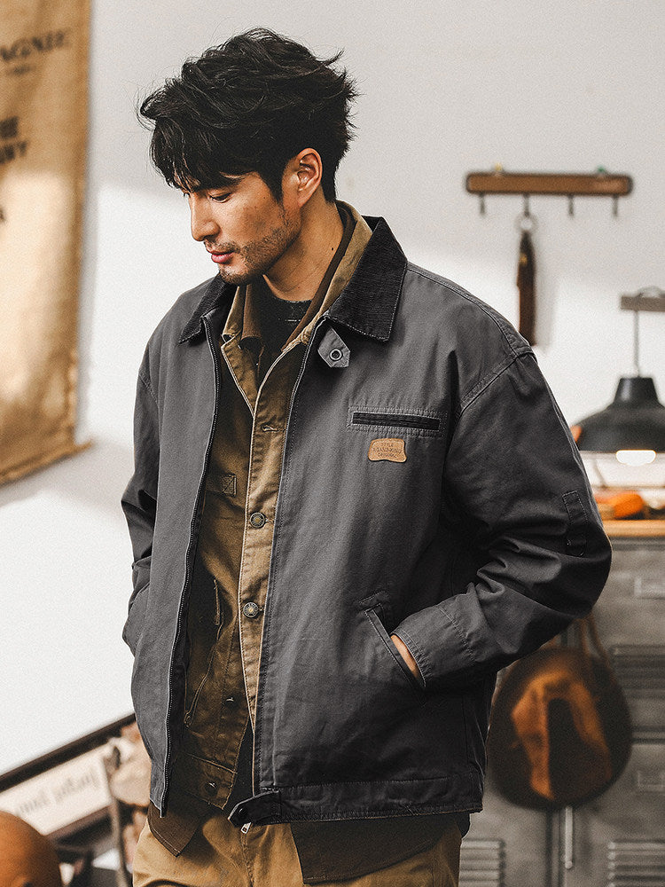 American retro Detroit jacket men's spring trendy tough guy overalls Ami Kaji vintage coat men's spring and autumn style | Japanese vintage | yamalin clothes | Yamalinclothes