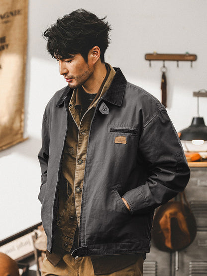 American retro Detroit jacket men's spring trendy tough guy overalls Ami Kaji vintage coat men's spring and autumn style | Japanese vintage | yamalin clothes | Yamalinclothes