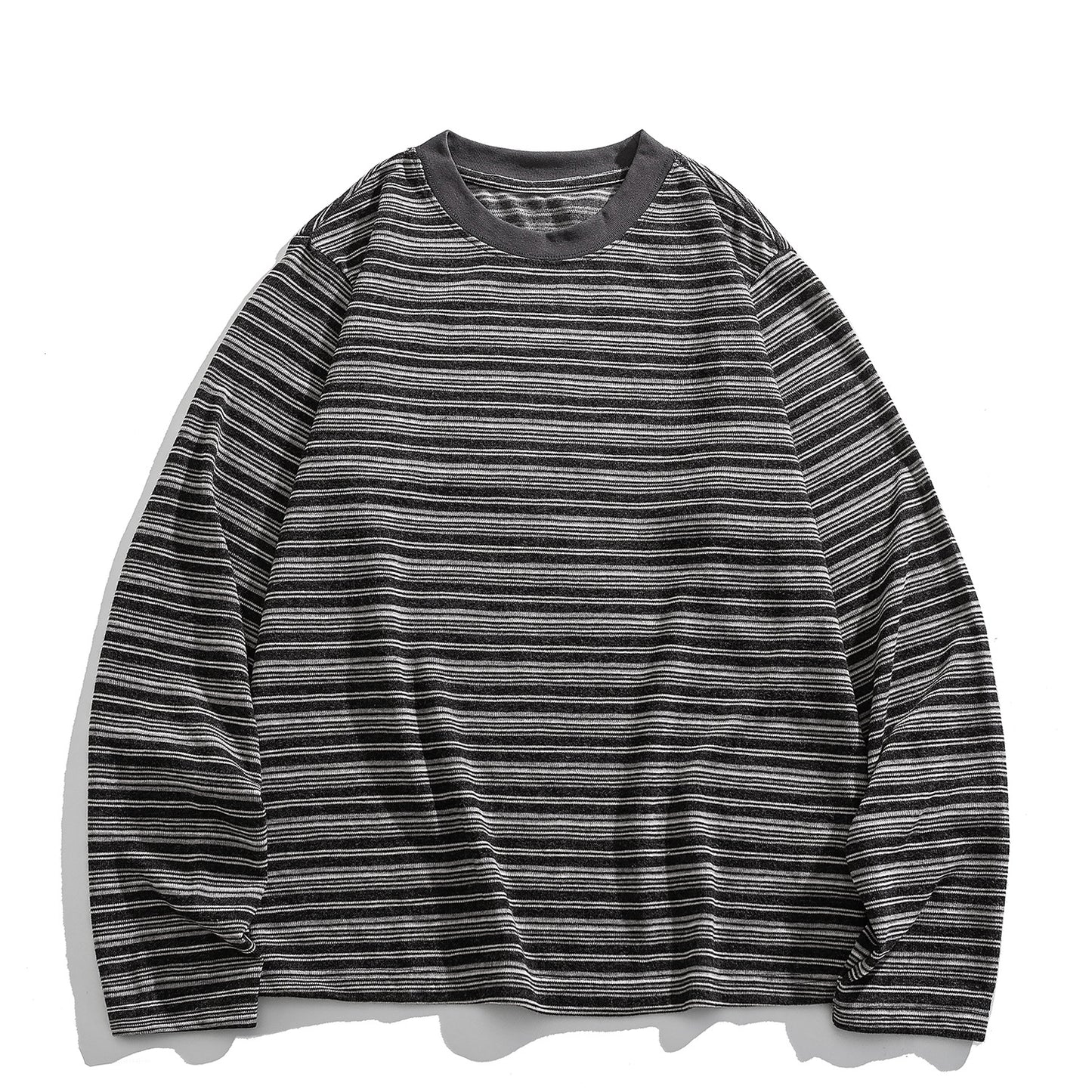 Japanese Vintage Stripe Long-Sleeve T-Shirt – Relaxed Unisex Base Layer Top