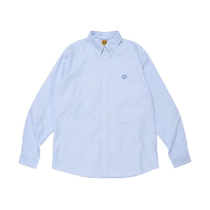 Japanese retro striped long sleeve shirt retro lovers cotton shirt