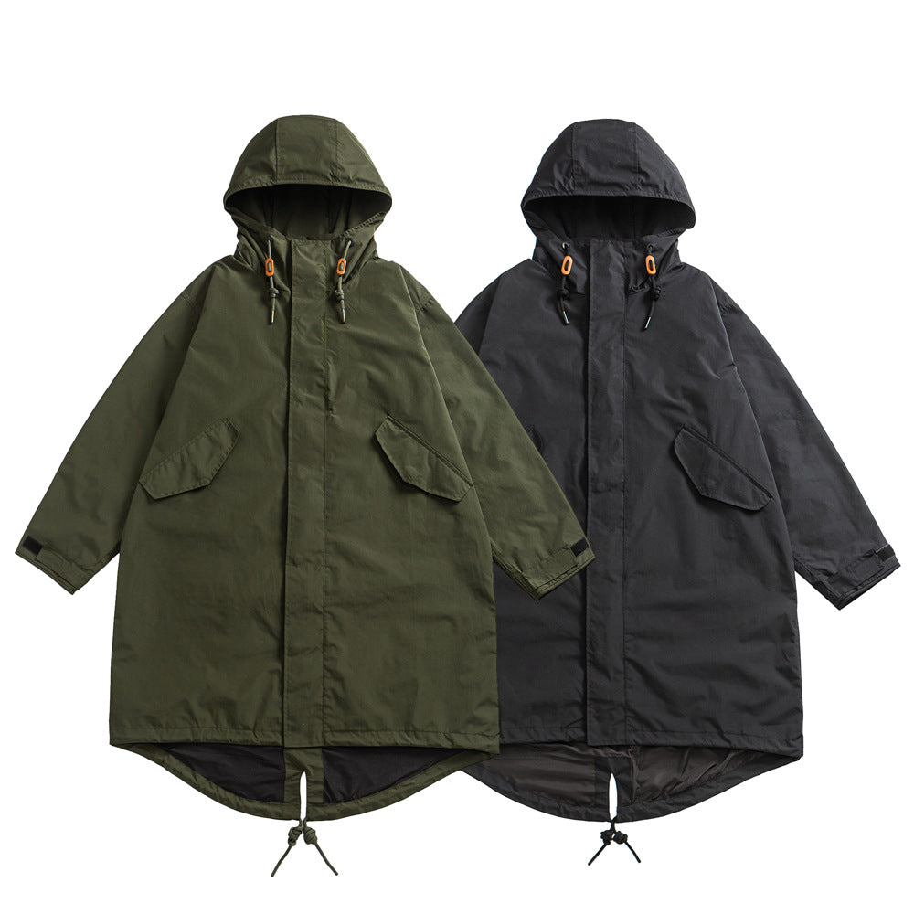 M65 Military Midi Trench Coat – Oversized Unisex Parka Jacket