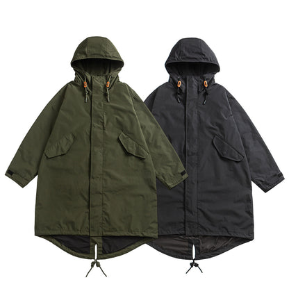 M65 Military Midi Trench Coat – Oversized Unisex Parka Jacket