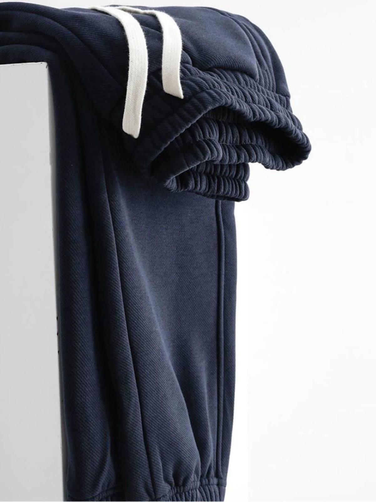 400g heavy navy blue twill fleece corset sweatpants casual fleece warm unisex style