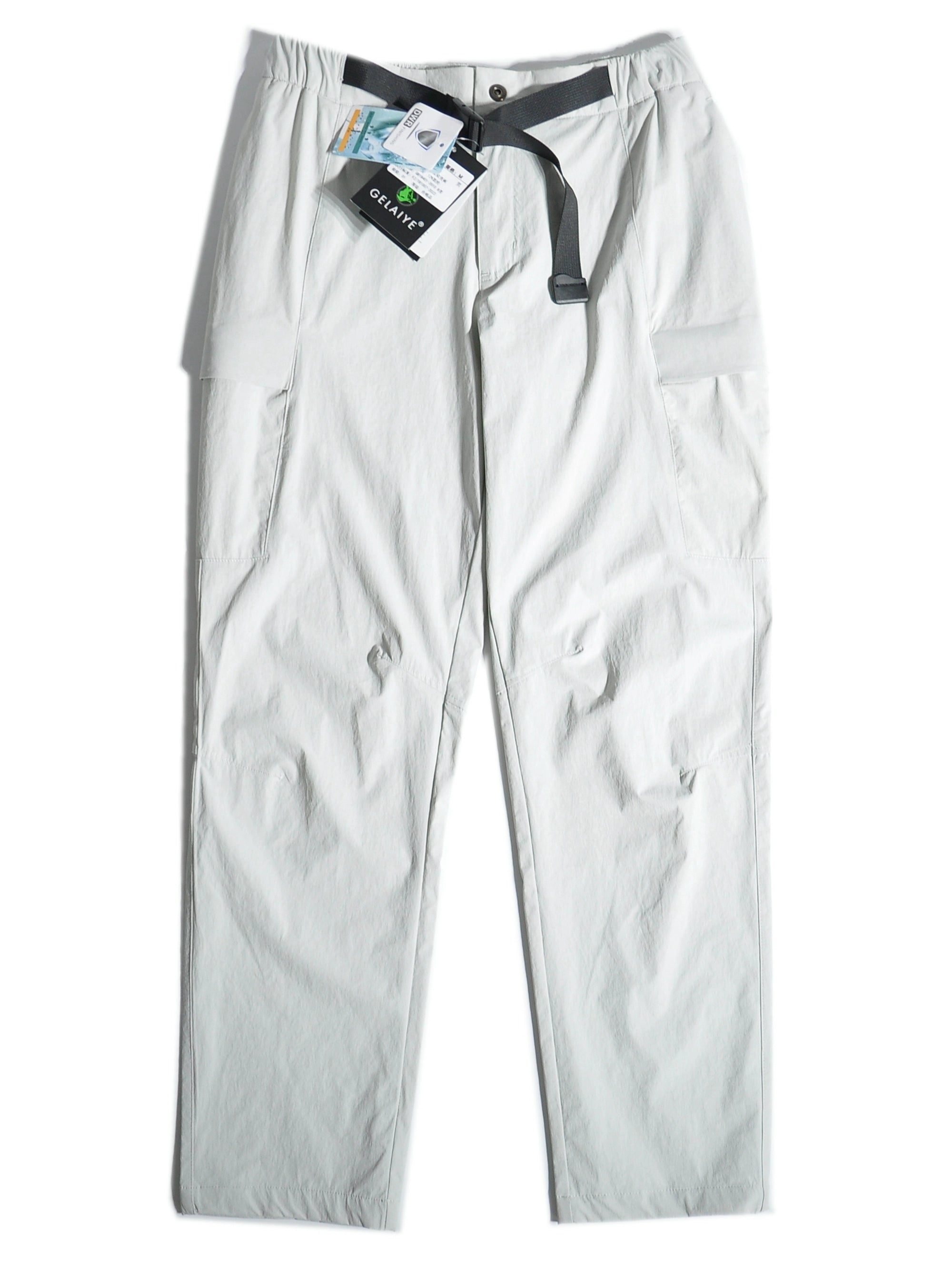 Spring/summer thin mountain outdoor quick-dryer energy wind multi-pocket cargo pants loose straight slim fit stretch slacks