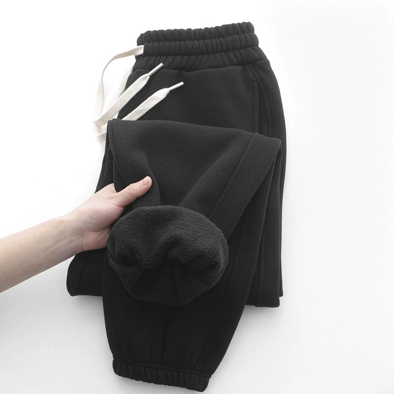 400g heavy navy blue twill fleece corset sweatpants casual fleece warm unisex style