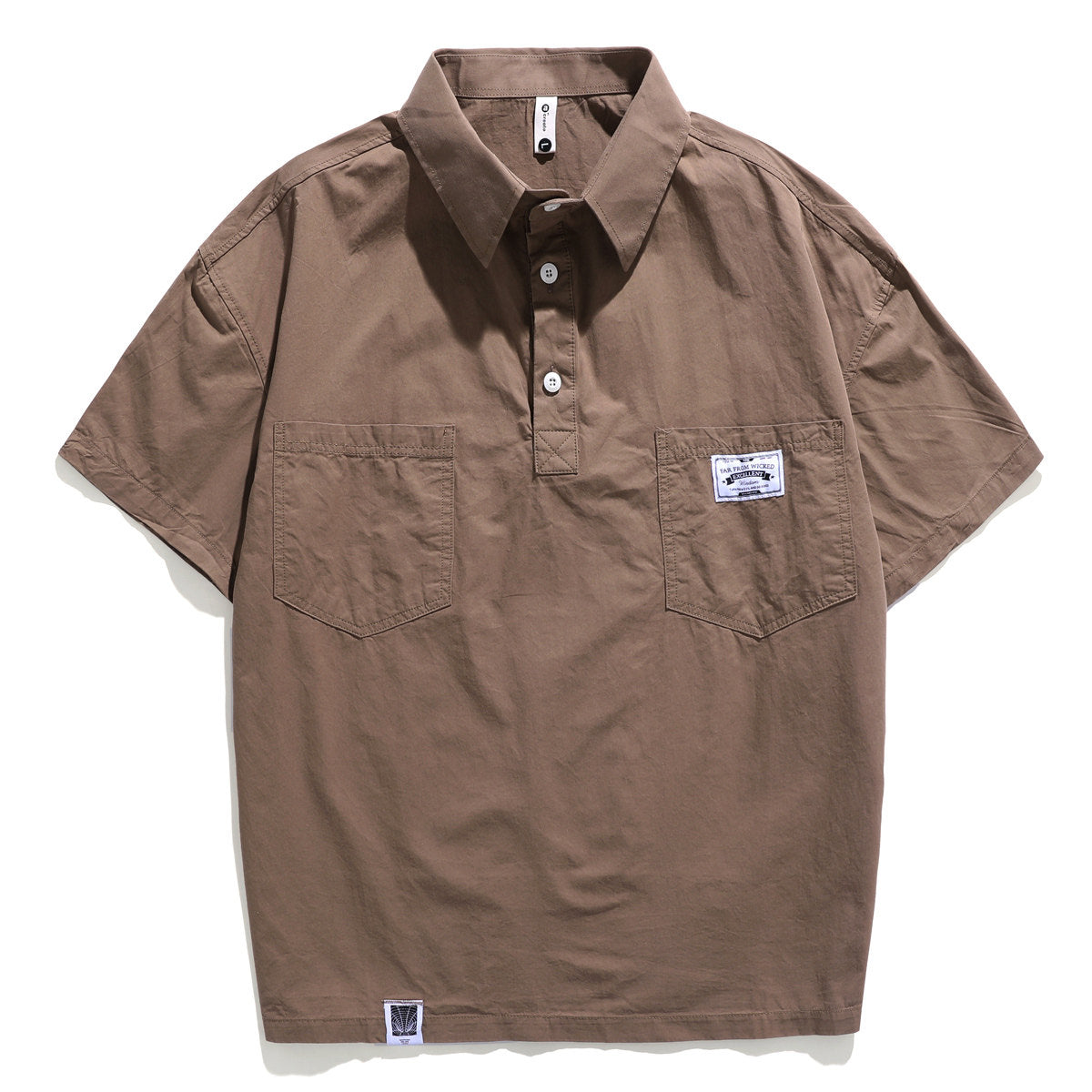 American Casual Tooling Lapel Polo Shirt – Loose Short-Sleeve Men’s Summer Thin Top – Japanese vintage | yamalin clothes | Yamalinclothes