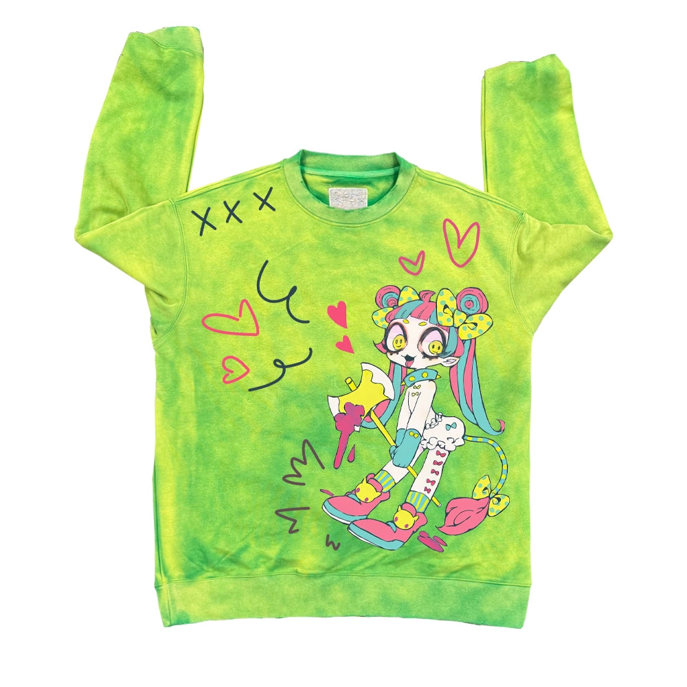 ins style trend retro American cartoon children's fun all-matching loose top round neck sweater