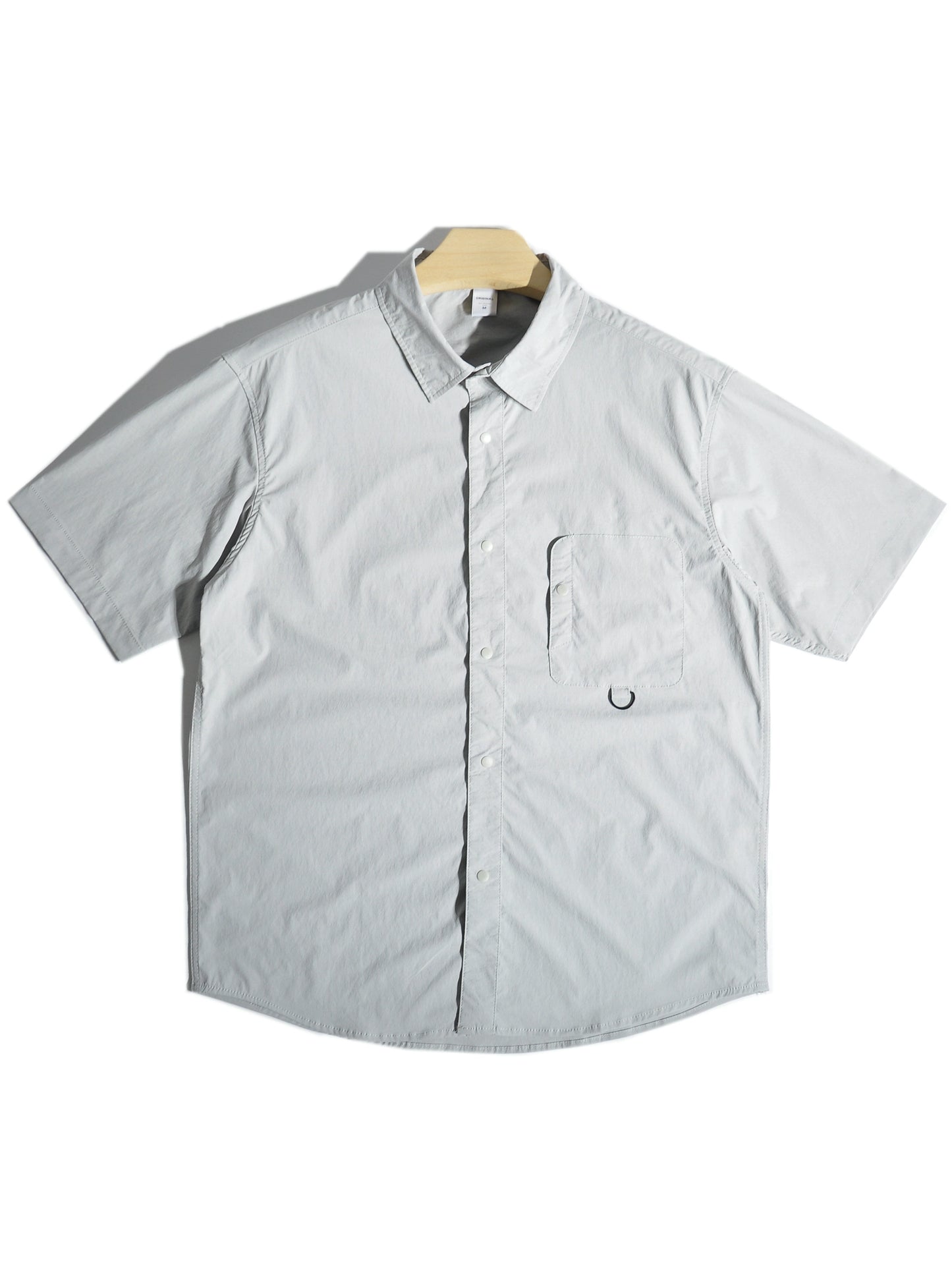 Summer thin quick-drying mountain outdoor functional wind pocket cargo short-sleeved shirt Japanese loose casual shirt men