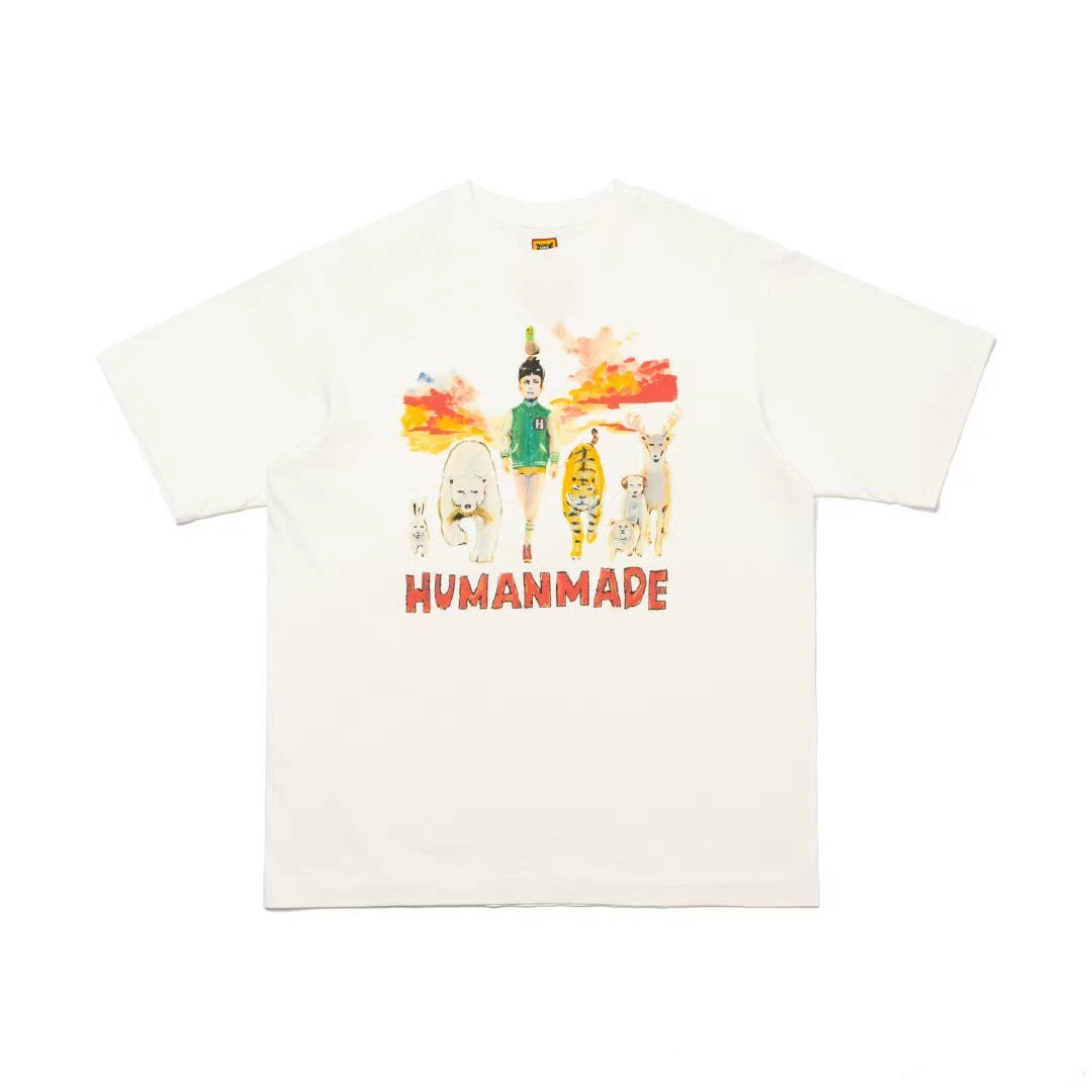 Japanese summer heavy short-sleeved T-shirt illustration series nigo short tee