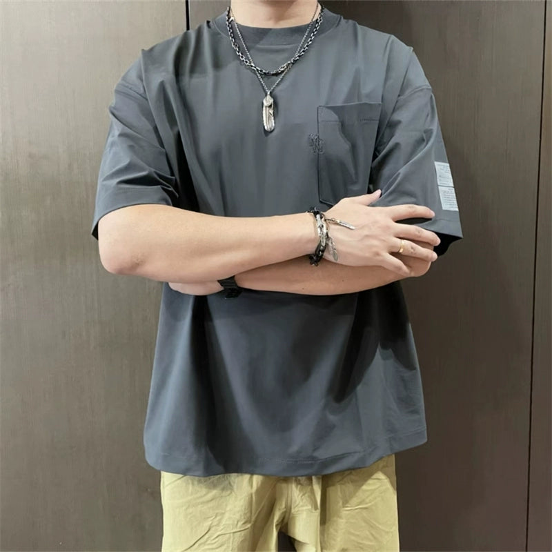Short sleeve t-shirt summer pocket t-shirt