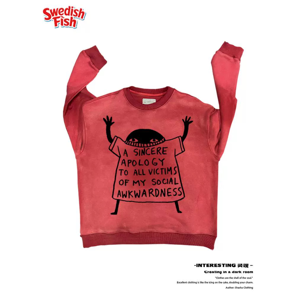 Green! Illustration cartoon subculture high street outfit oversize men's and women's tops luxury fashion crewneck sweatshirt