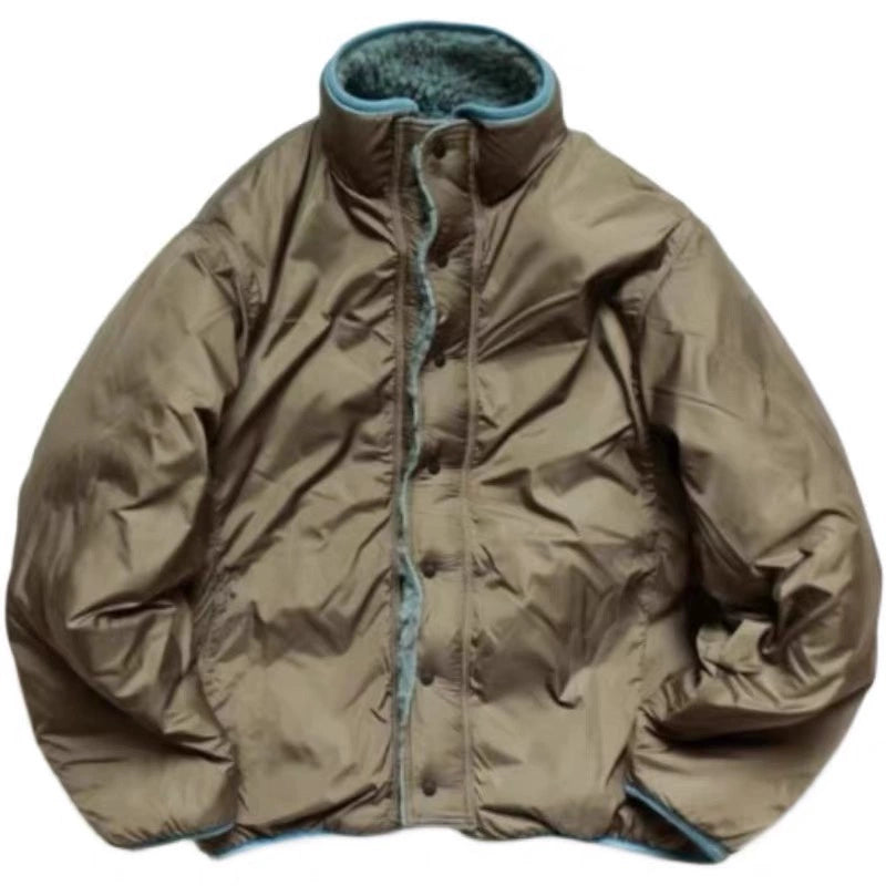 23AW  Kazuhiro Hirata fleece men and women wear a turtleneck zippered long-sleeved jacket jacket on both sides