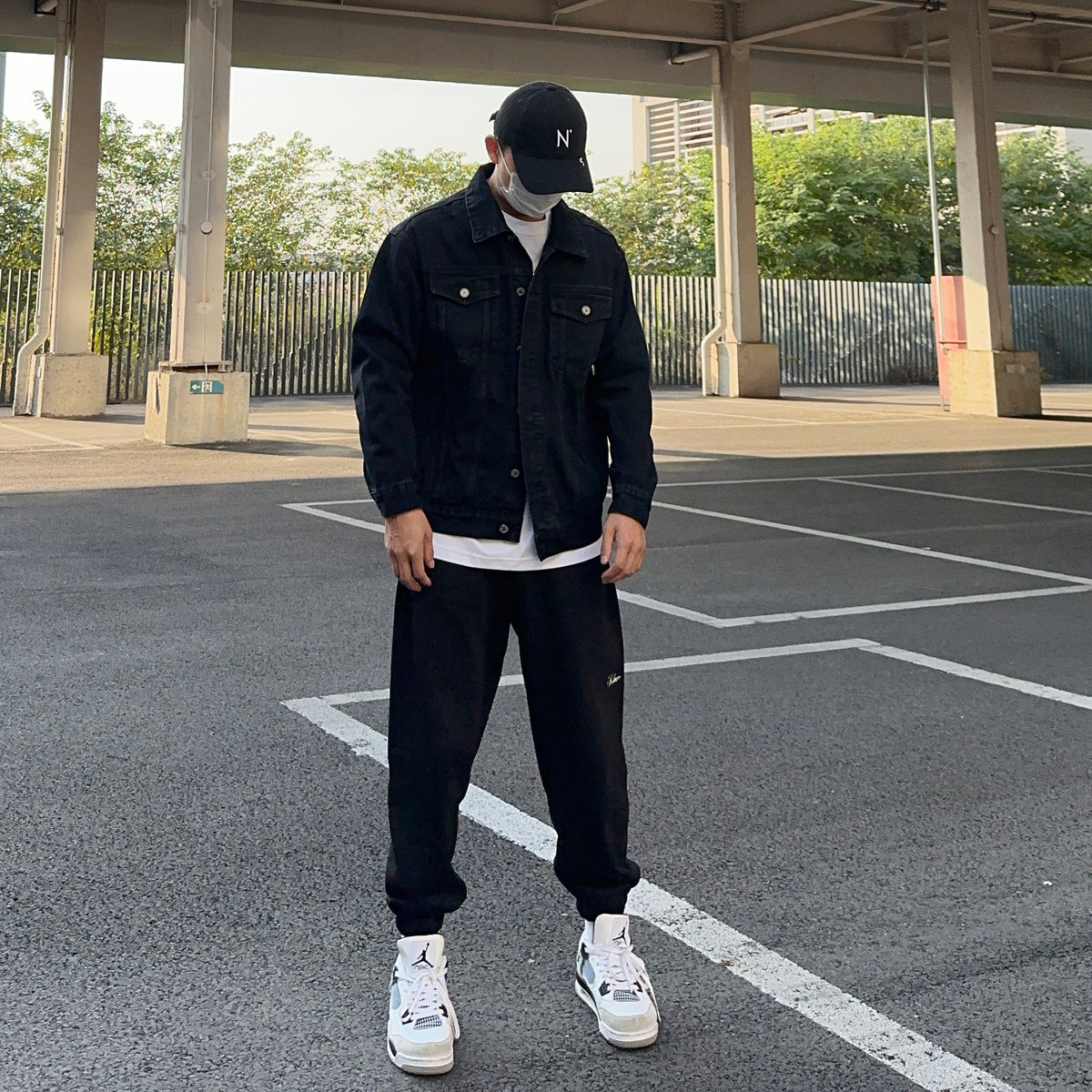 American Vintage Washed Denim Jacket – Oversized Unisex Utility Trucker Coat