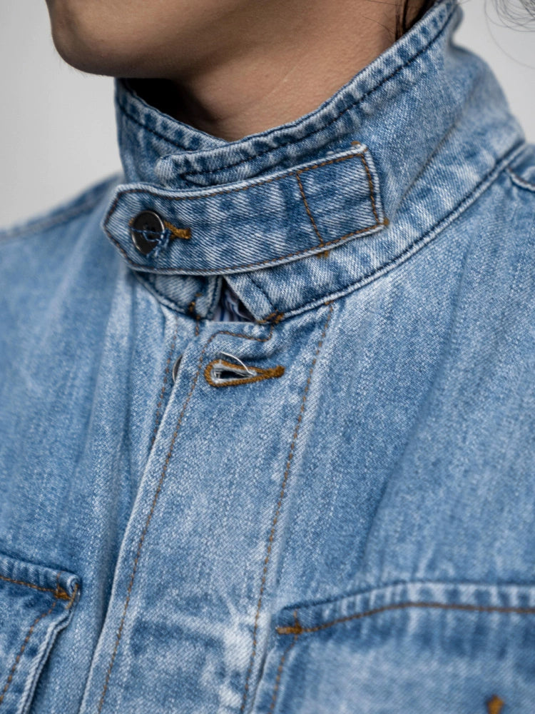 NEW THIS YEAR POPULAR AMERICAN RETRO CASUAL WASH DENIM JACKET MEN'S JACKET 2024