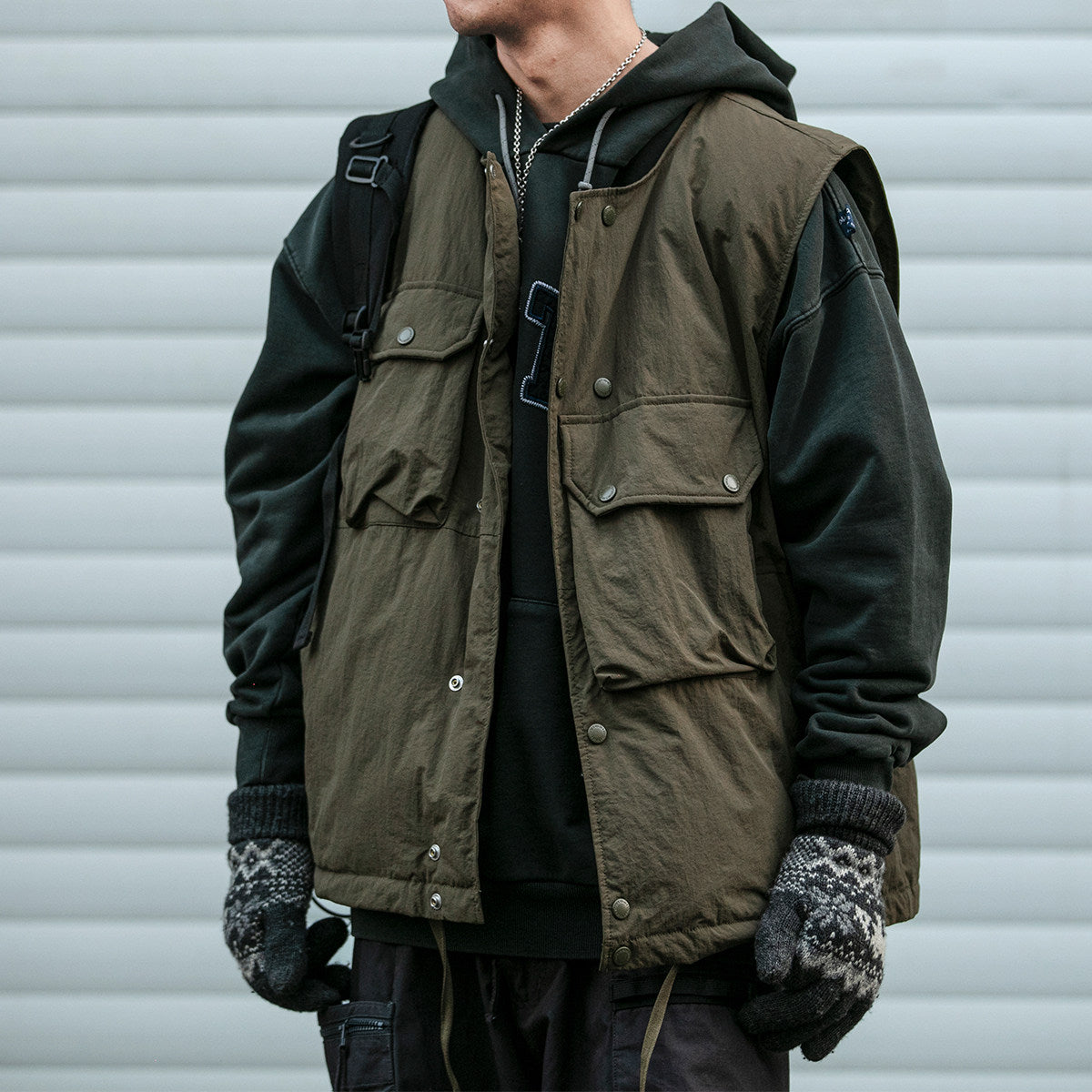 Multi-Pocket 90 Duck Down Vest – Mountain Outdoor Loose Warm Unisex – Vests | japanese streetwear | vintage workwear | unisex | Yamalinclothes