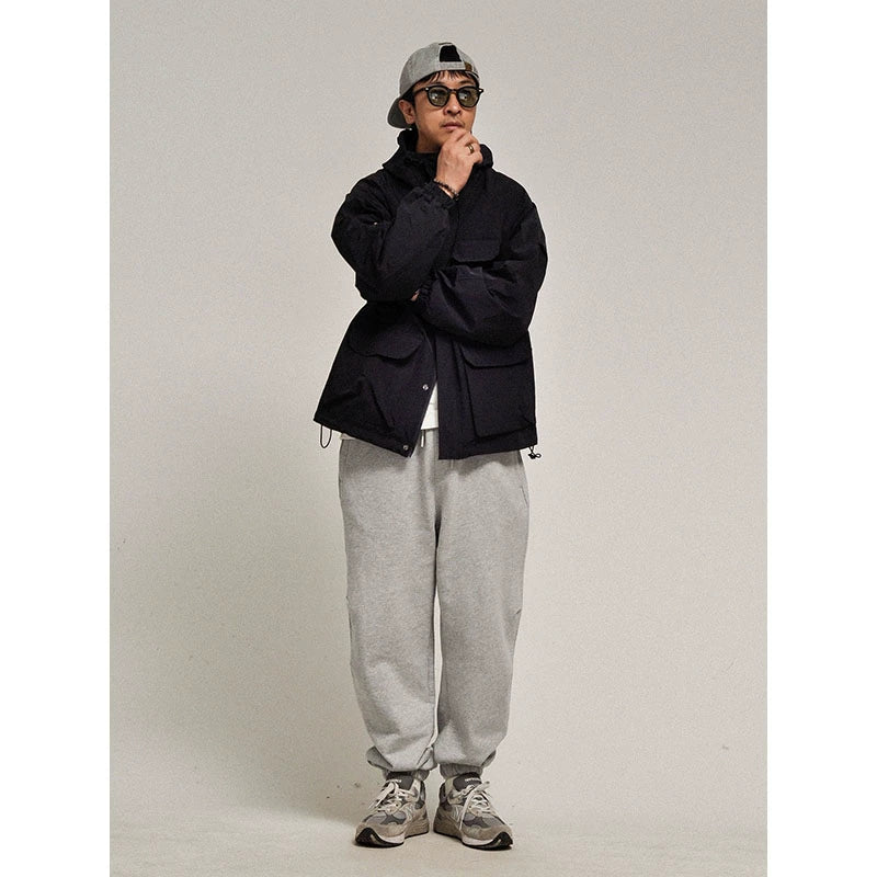 Mountain system! Camping control! Japanese autumn and winter outdoor function multi-pocket loose hooded waterproof men's jacket jacket tide