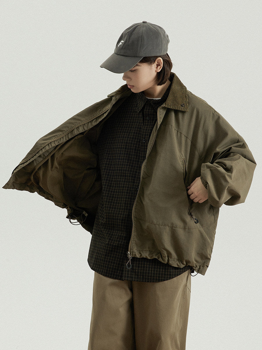 Japanese Vintage Workwear Lapel Jacket – Relaxed Unisex Chore Coat