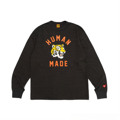Heavy cotton long sleeve T-shirt loose casual cartoon print retro base shirt