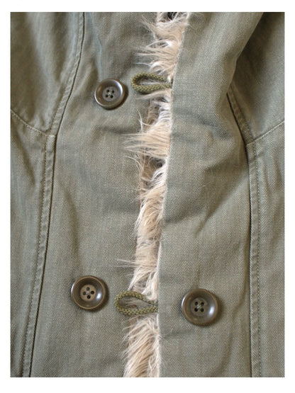 Kapital 25AW Japanese Warm Vest - Fur Collar Herringbone Hooded Casual Outerwear