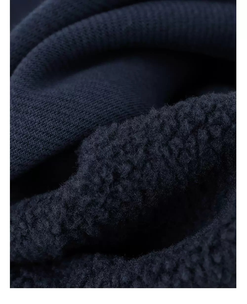 400g heavy navy blue twill fleece corset sweatpants casual fleece warm unisex style
