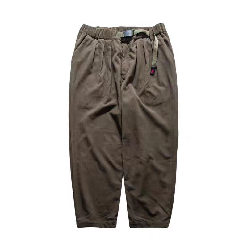retro solid corduroy slacks trousers
