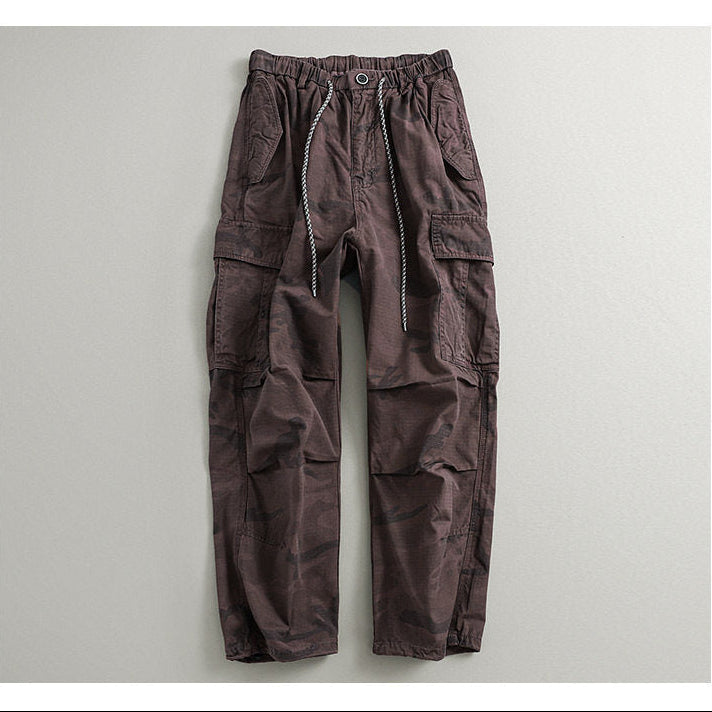 Camo Multi-Pocket Loose Straight Cargo Pants – Japanese Vintage Unisex – Pants | japanese streetwear | vintage workwear | unisex | Yamalinclothes