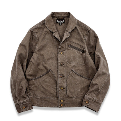 Vintage Distressed Patchwork Blazer – Deconstructed Retro Workwear Jacket for Men – Japanese vintage | yamalin clothes | Yamalinclothes