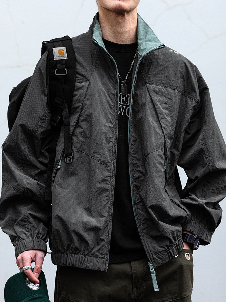 Quick-Dry Stand-Collar Outdoor Jacket – Mountain Oversized Unisex – Japanese vintage | fall outfits 2026 | fall winter outfits | classy winter outfits | lazy comfy outfits | japanese streetwear | vintage workwear | yamalin clothes | Yamalinclothes