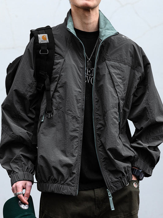 Quick-Dry Stand-Collar Outdoor Jacket – Mountain Oversized Unisex