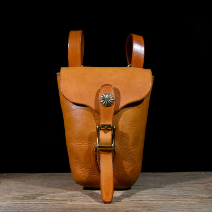 Imported thickened high-grease first layer cowhide handmade one-shoulder crossbody bag, waist bag, men's bag, mobile phone bag, hanging bag, trendy cool