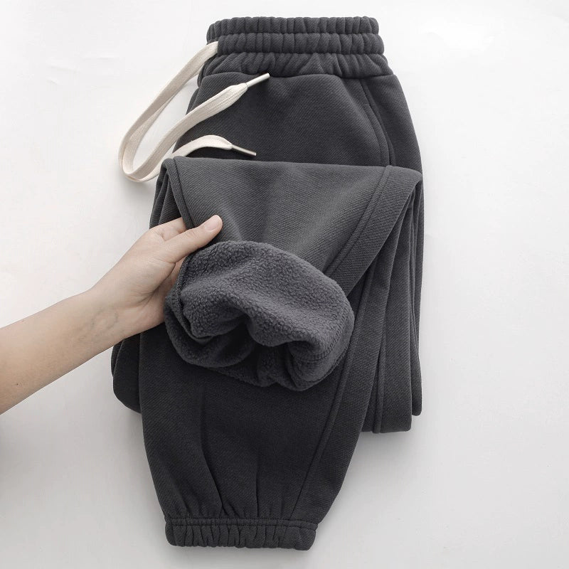 400g heavy navy blue twill fleece corset sweatpants casual fleece warm unisex style