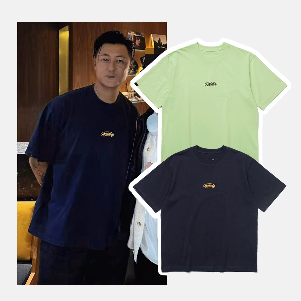 Summer heavyweight short-sleeved T-shirt loose round collar short tee