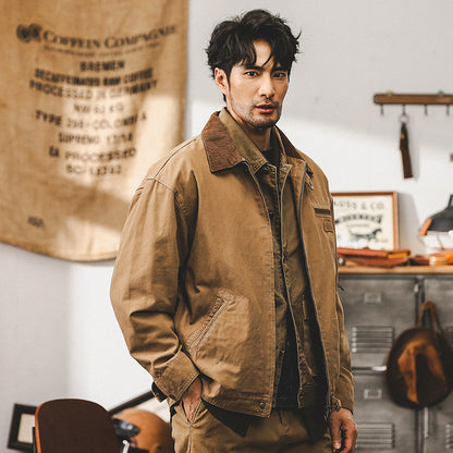 American retro Detroit jacket men's spring trendy tough guy overalls Ami Kaji vintage coat men's spring and autumn style | Japanese vintage | yamalin clothes | Yamalinclothes