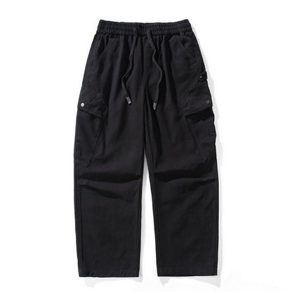 Cotton Cargo Pants – Washed Twill & Drawstring Waist