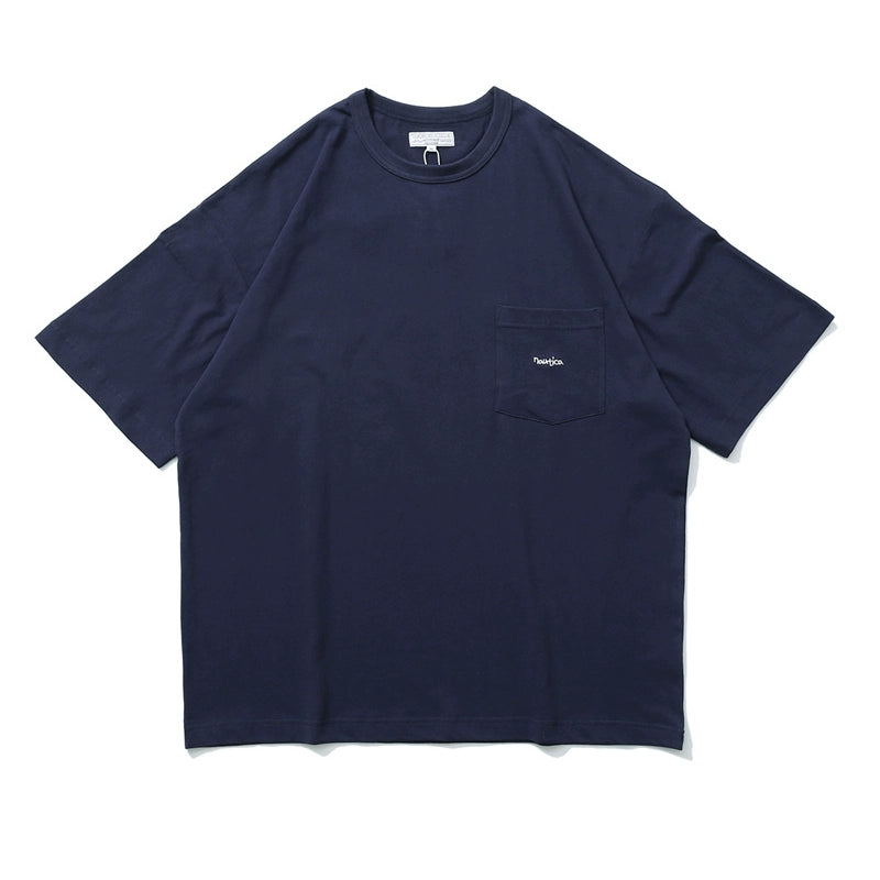 Japanese short-sleeved T-shirt men summer loose casual pure cotton pocket simple T-shirt