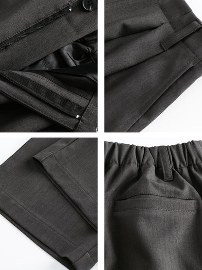 Japanese Retro Double Pleated Wide-Leg Suit Pants – Oversized Unisex Slacks