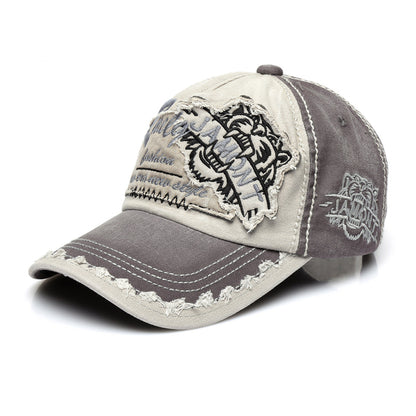 Embroidered Baseball Cap – Distressed Color Block | Yamalinclothes