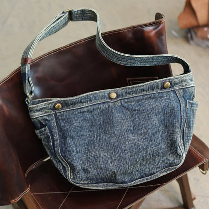 leather goods handmade classic vintage heavyweight large hand-twisted yarn newswear children's bag crossbody single shoulder bag for men and women, 8567 – Japanese vintage | yamalin clothes | Yamalinclothes