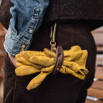 Leather Motorcycle Glove Clamp – Handlebar Glove Holder – Japanese vintage | yamalin clothes | Yamalinclothes
