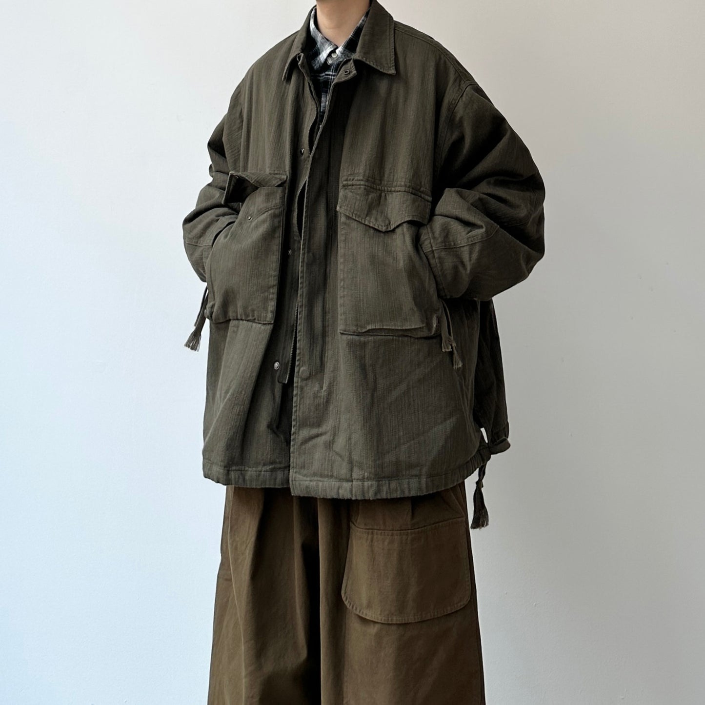 Japanese Vintage Cargo Lapel Jacket – Loose Unisex Spring Autumn – Japanese vintage | yamalin clothes | Yamalinclothes