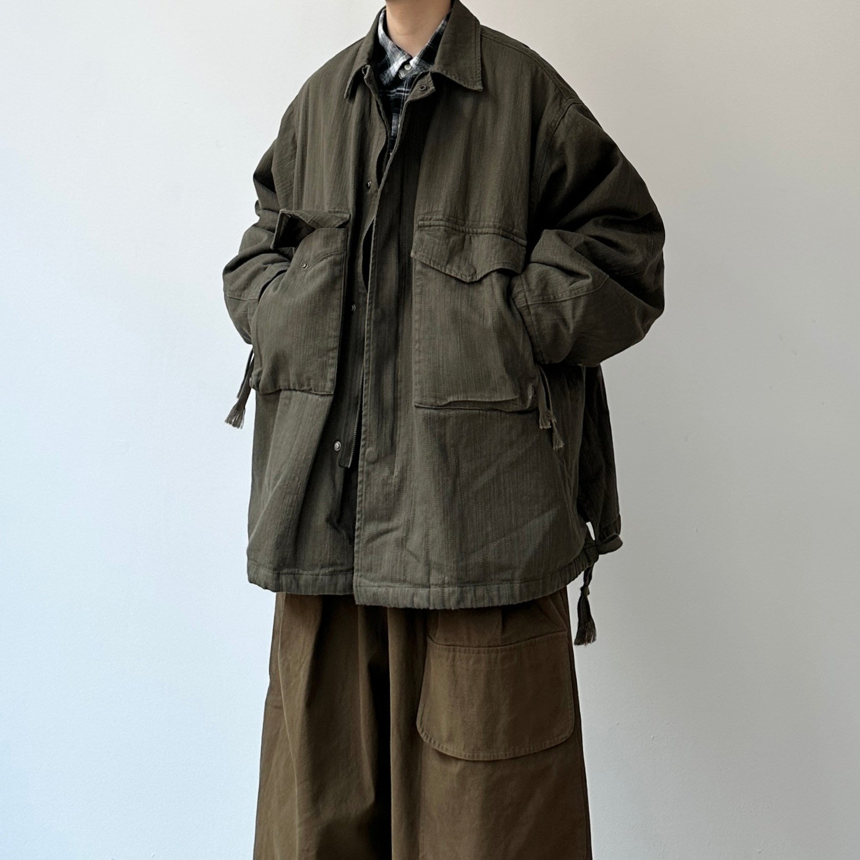 Japanese Vintage Cargo Lapel Jacket – Loose Unisex Spring Autumn – Japanese vintage | yamalin clothes | Yamalinclothes