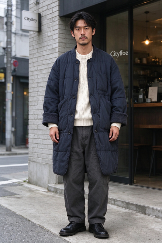 Artisan Mid-Length Quilted Wrap Cotton Coat – Unisex | Yamalinclothes