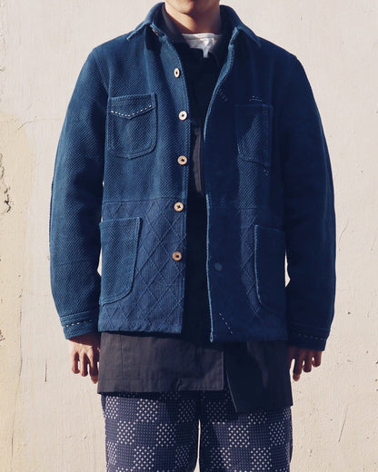 Indigo Kendo Cargo Jacket - Vintage Multi-Pocket Limited Edition