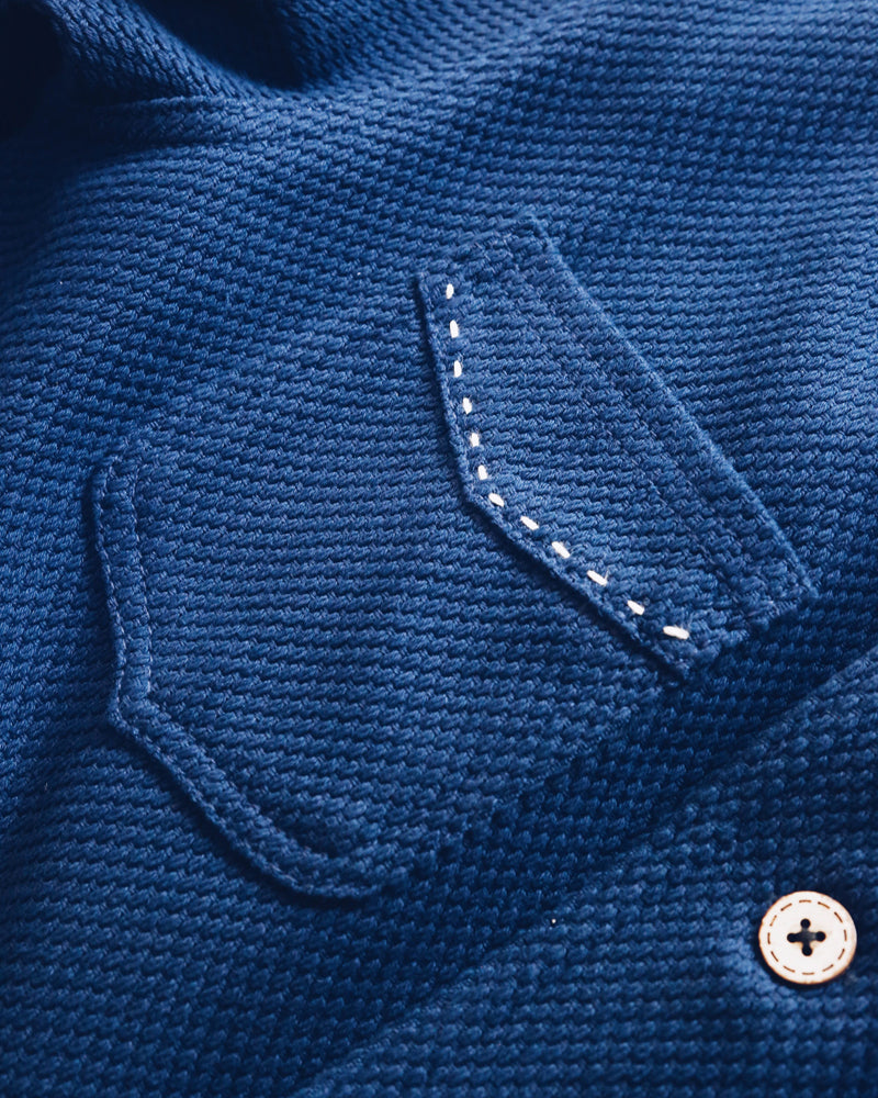 Indigo Kendo Cargo Jacket - Vintage Multi-Pocket Limited Edition