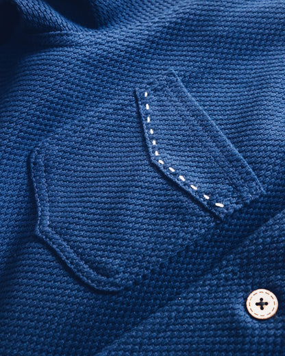 Indigo Kendo Cargo Jacket - Vintage Multi-Pocket Limited Edition